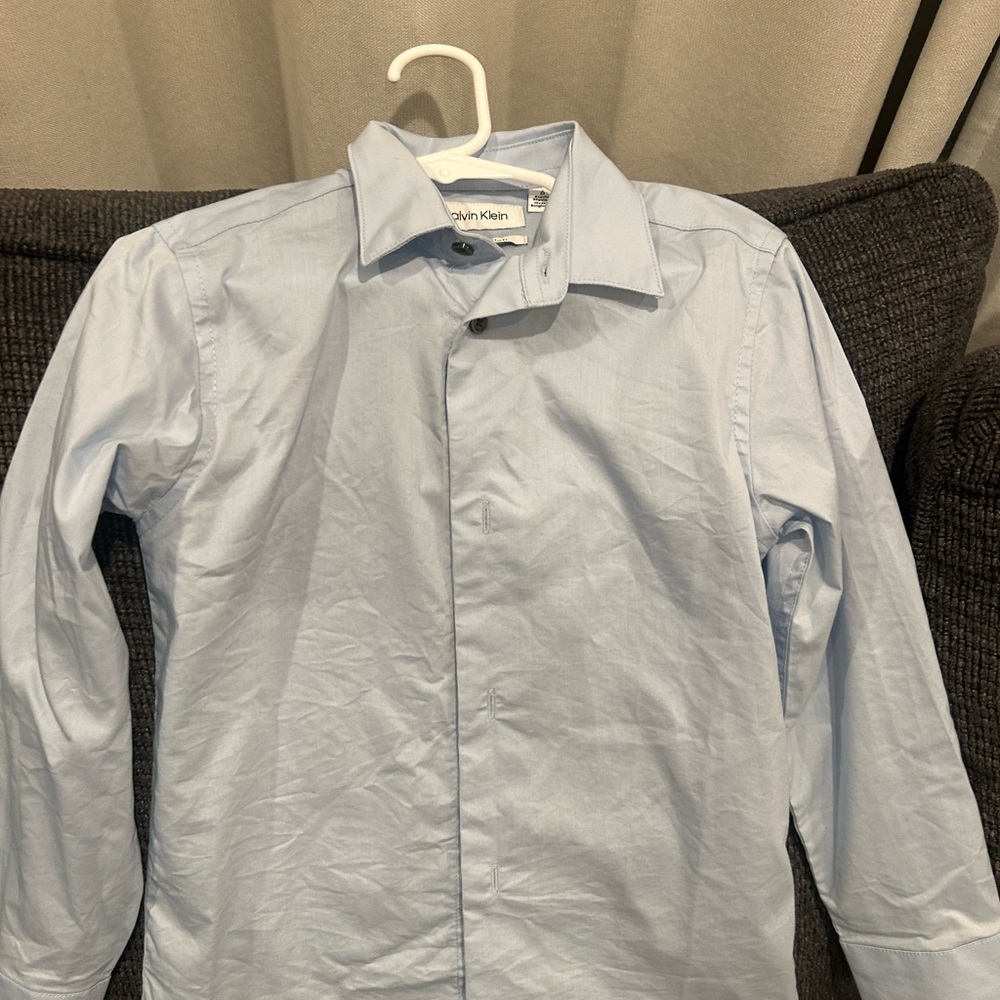 Calvin Klein boys Light Blue Shirt
